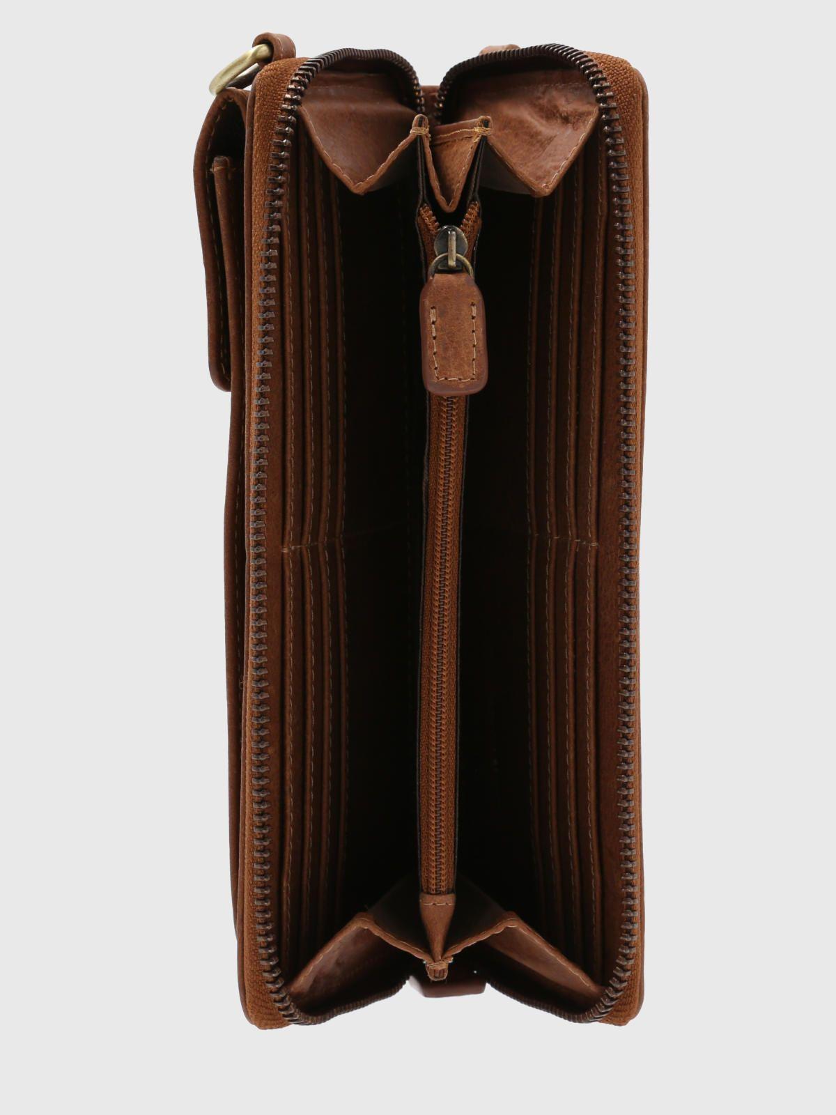 Billetera Cuero Café Rhodes Crioss Mujer-3