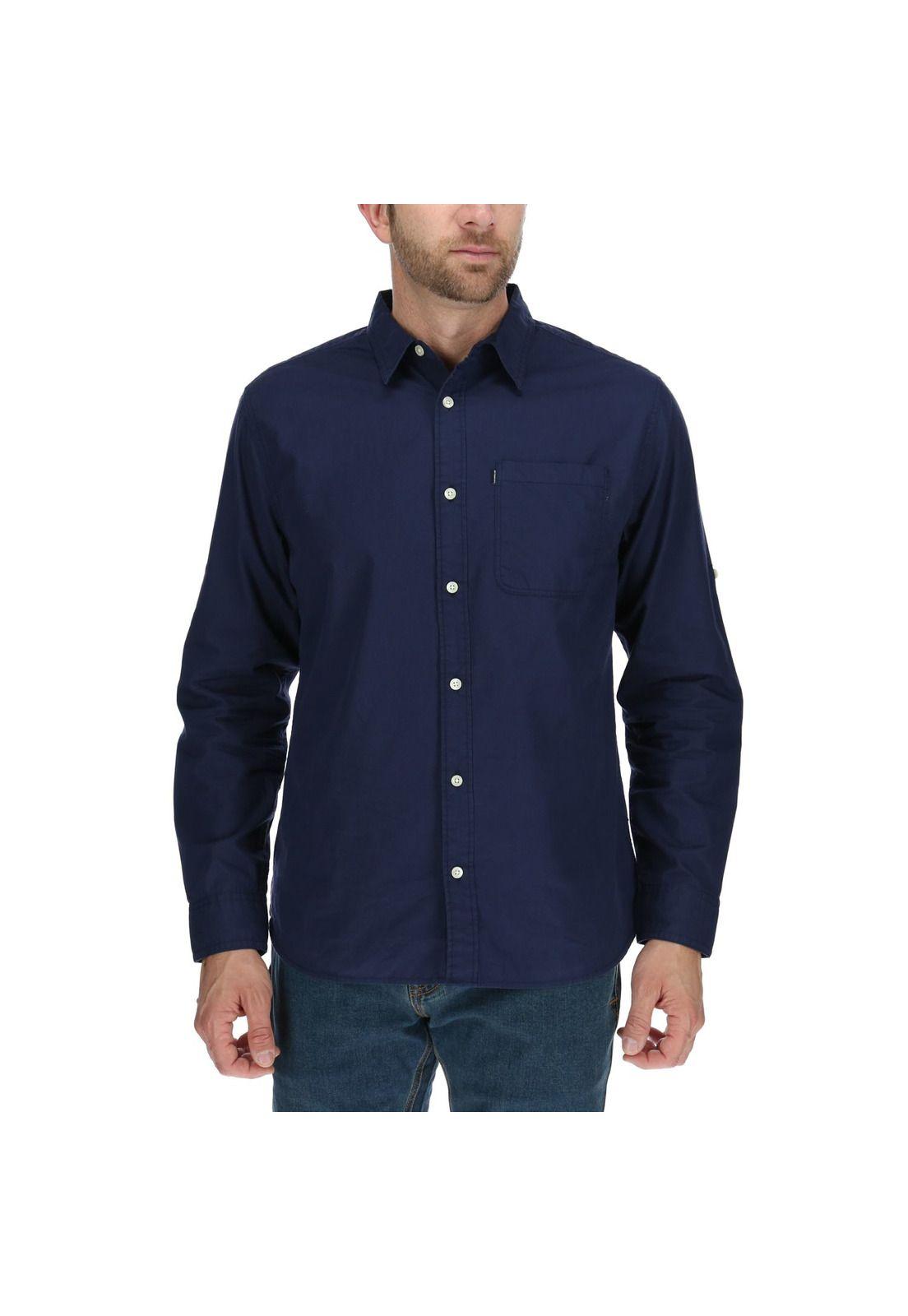 Camisa Ml Hombre Bradshaw Roll Sleeve L/S Shirt Azul-0