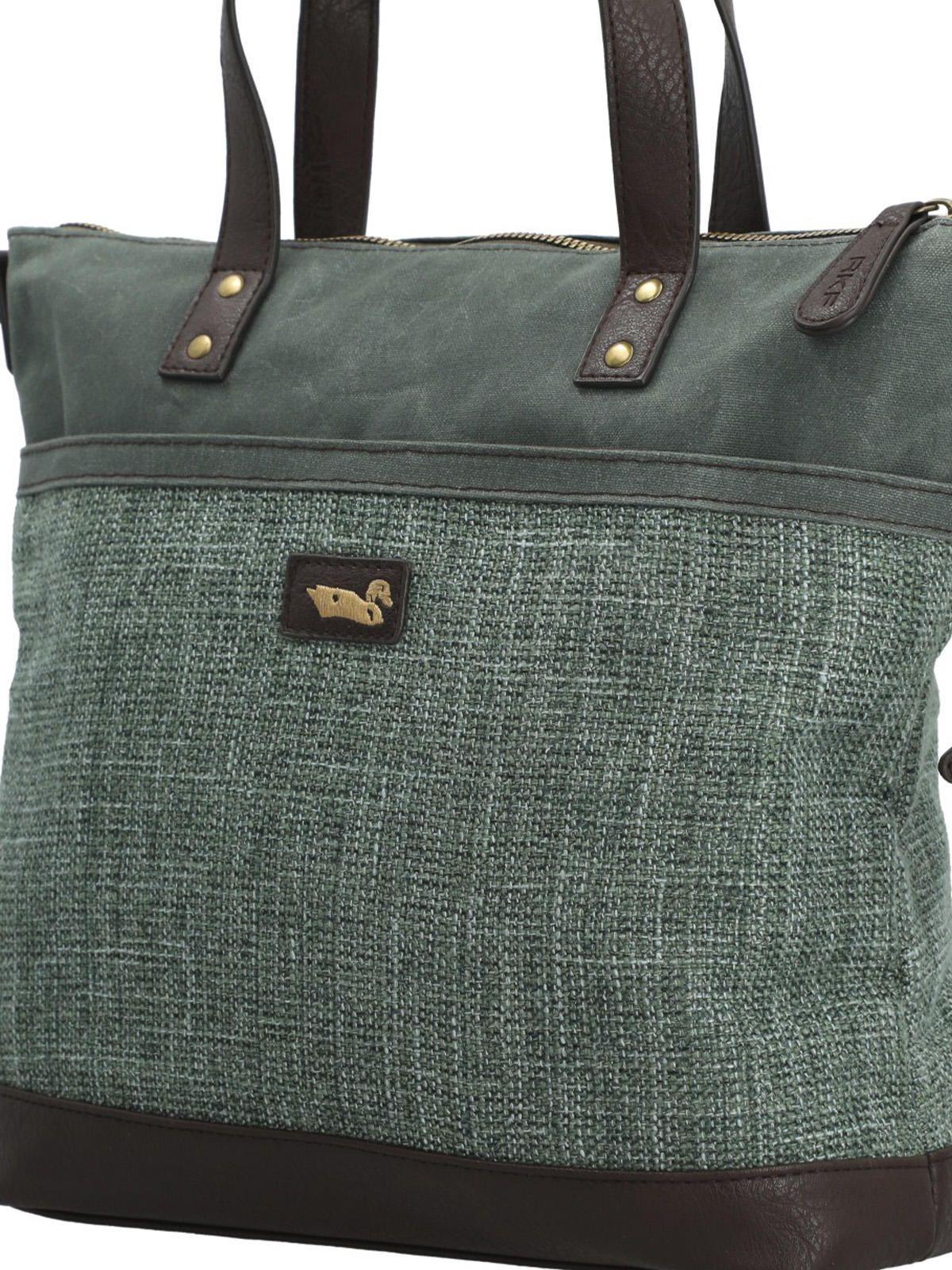 Cartera Textil Mujer Qori Tote Verde-1