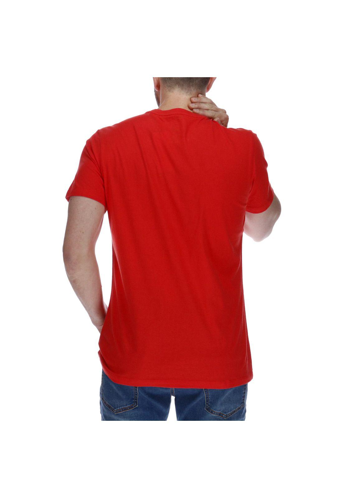 Polera Hombre Slim Fit Logo Rojo-2