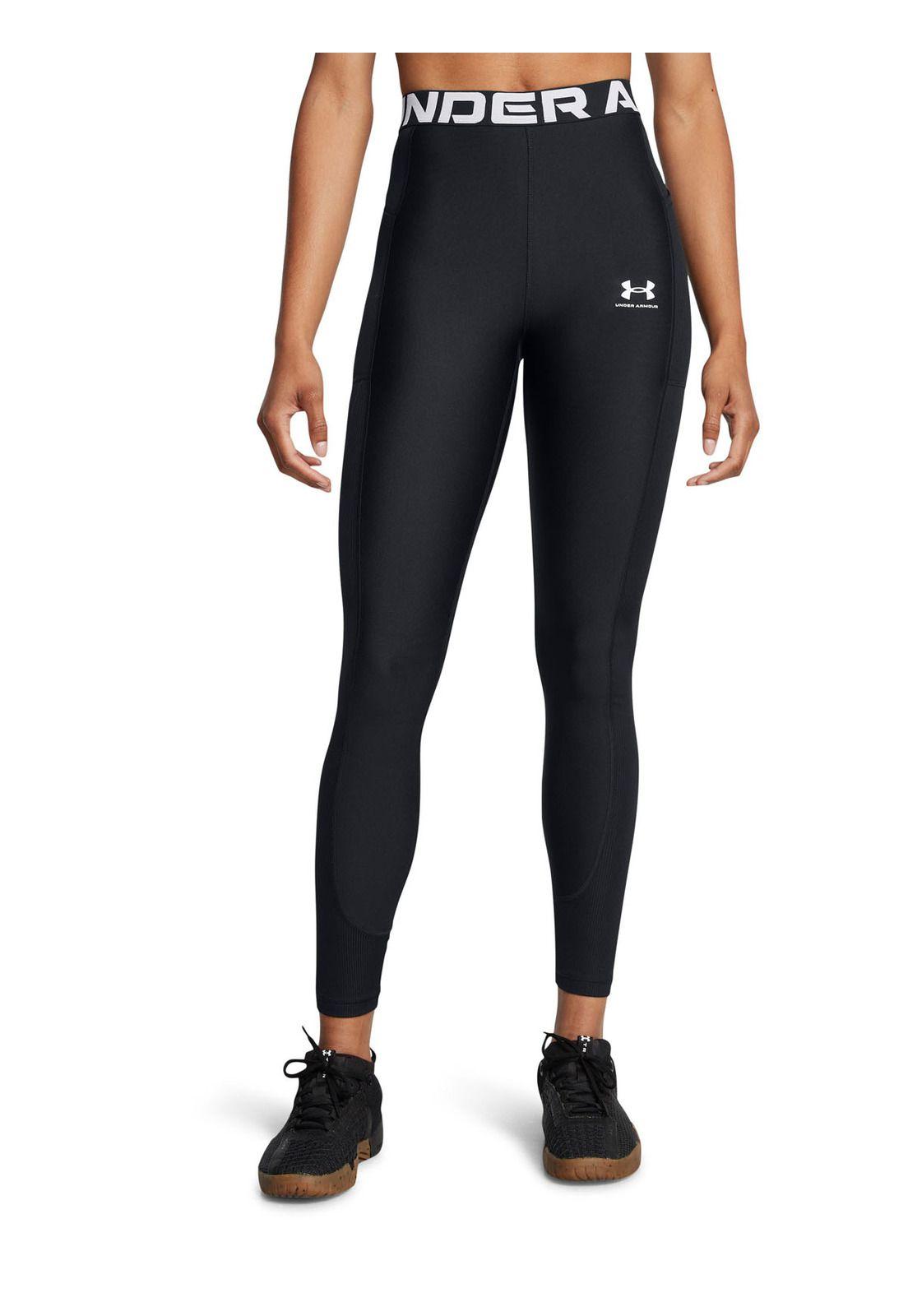 Leggings de canalé HeatGear® mujer Negro-3