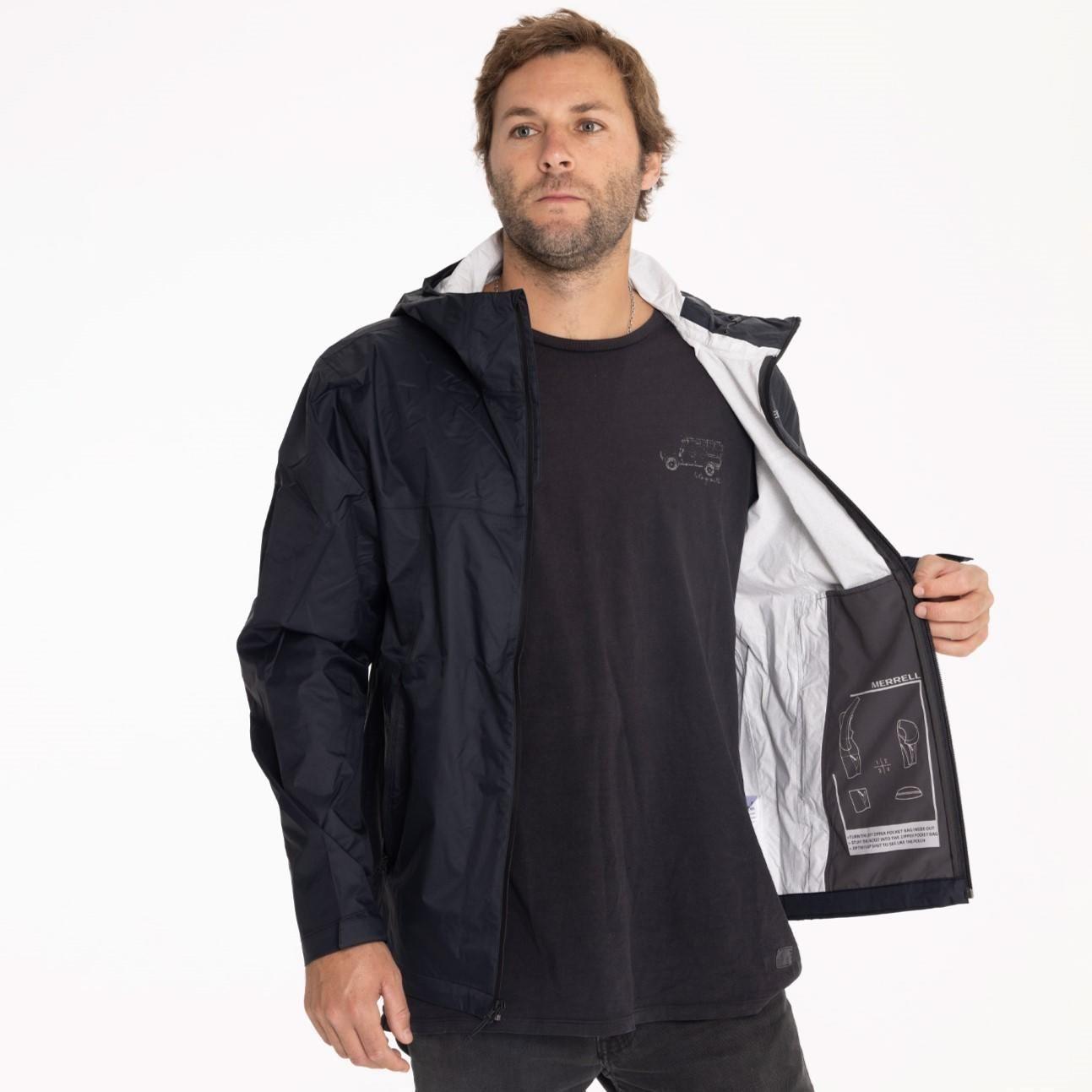 Impermeable Hombre Fallon Rain Shell Negro-1