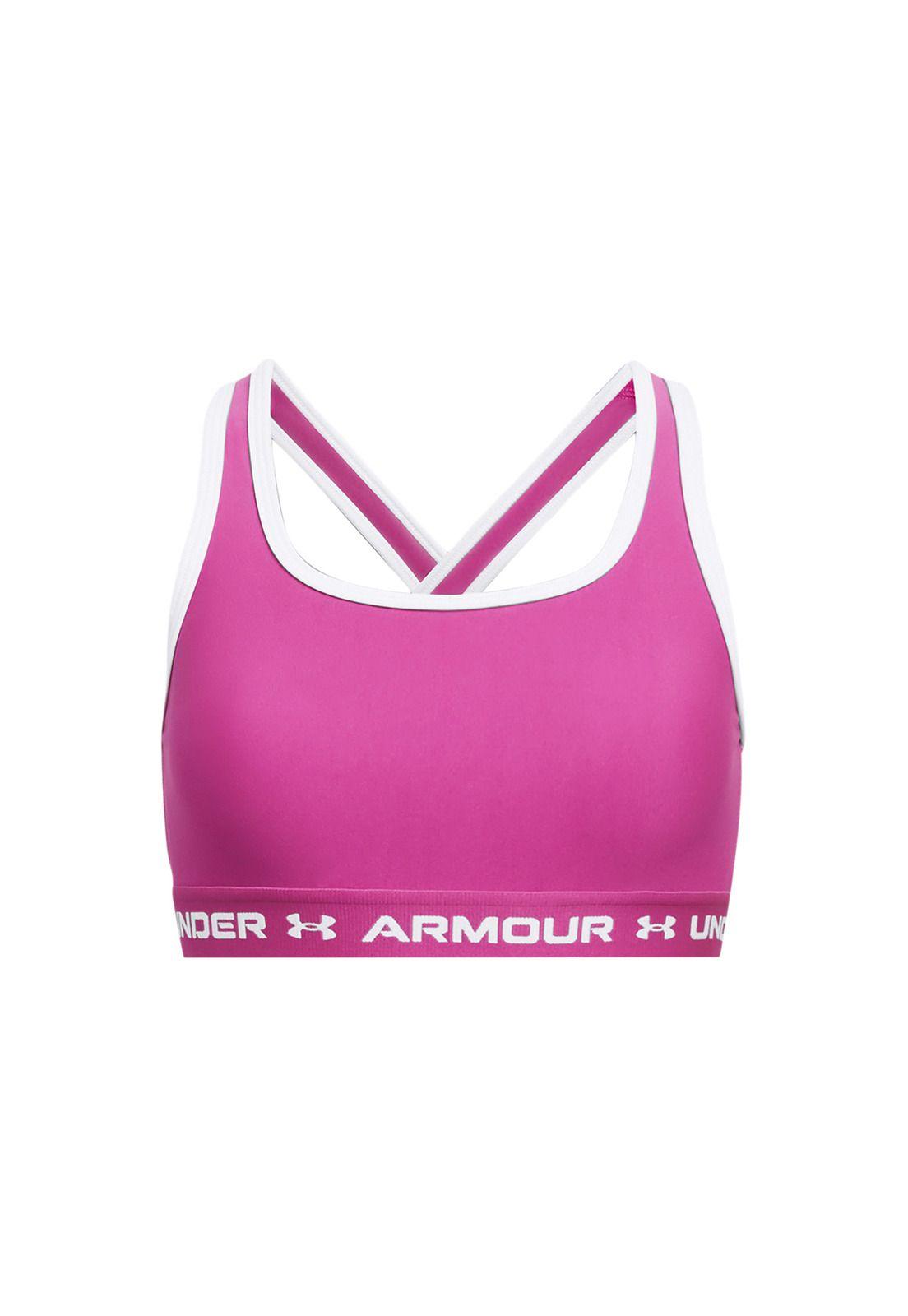 Sostén deport UA Crossback Mid niña Morado-0