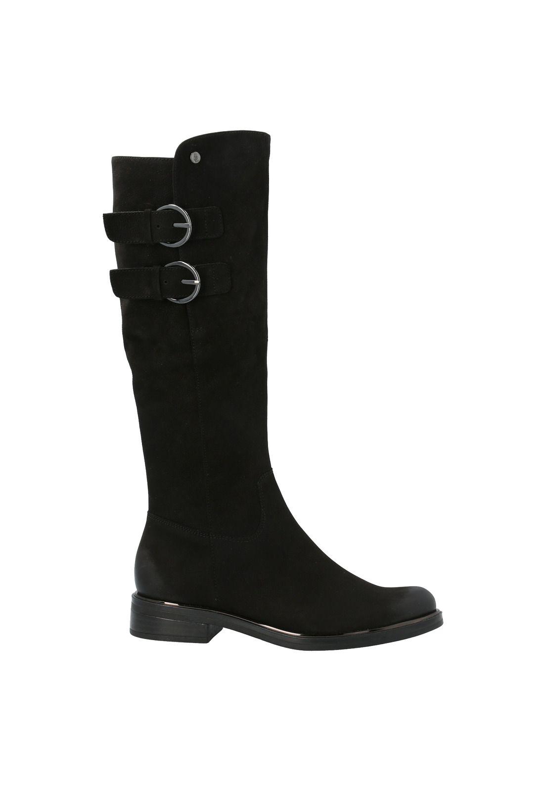 Bota Cuero Mujer Horizon Negro-0