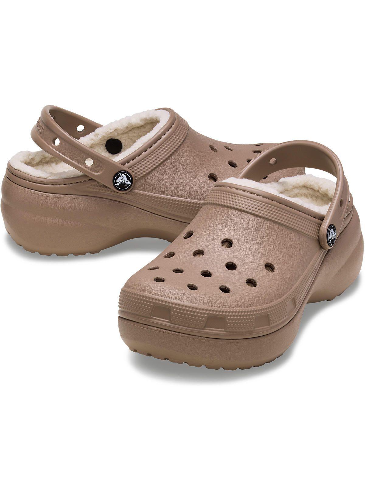 Zueco Crocs Mujer Lined Chiporro Platform Café-3