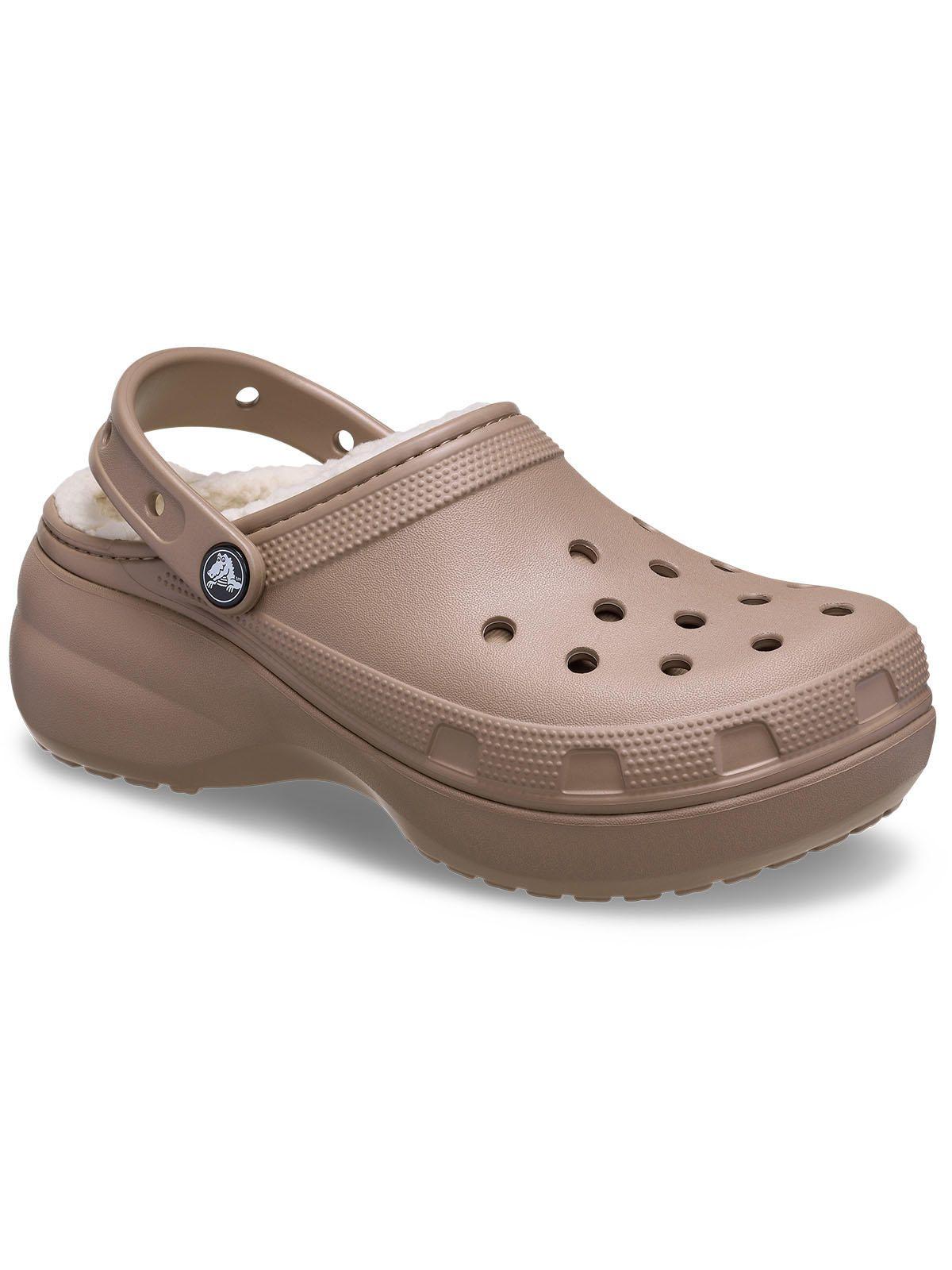 Zueco Crocs Mujer Lined Chiporro Platform Café-6