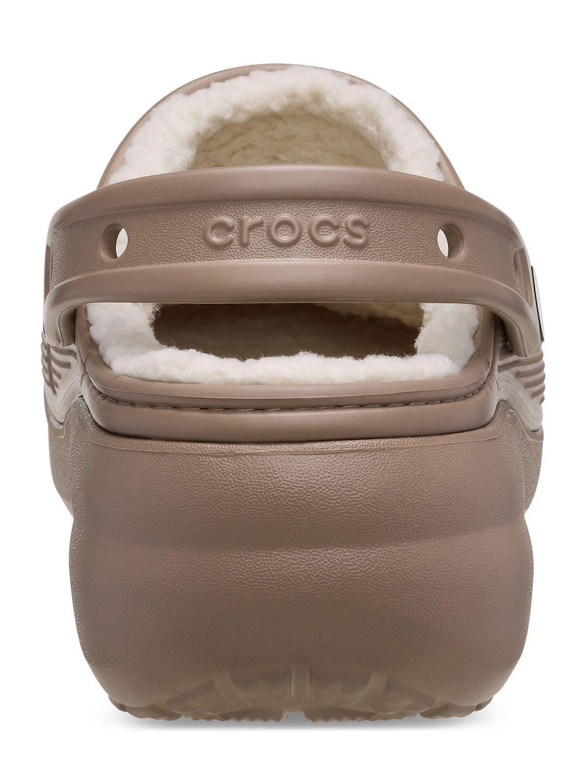 Zueco Crocs Mujer Lined Chiporro Platform Café-7