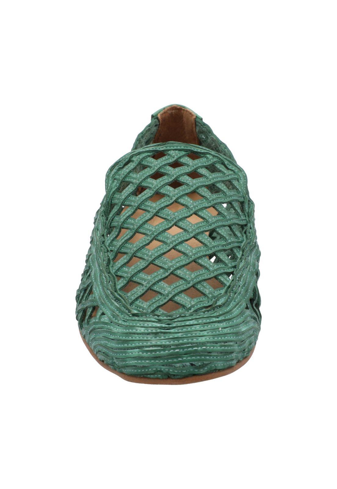 Mocasín Rafia Mujer Minga Verde-3
