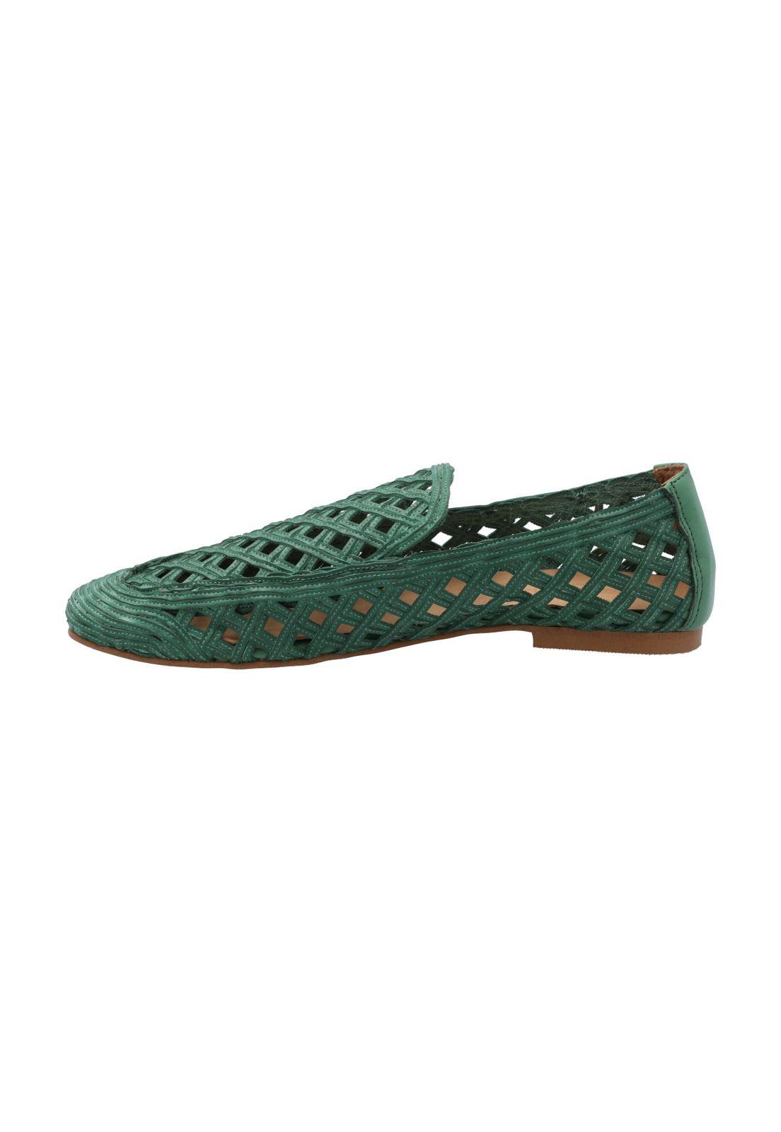 Mocasín Rafia Mujer Minga Verde-5