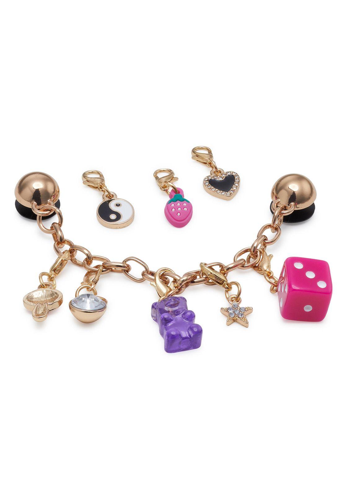 Jibbitz Crocs Cadena Con Charms Dorado Pack 5-2