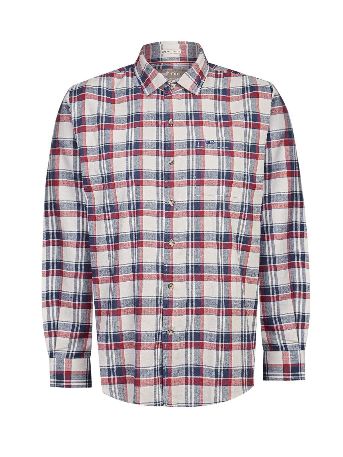 Camisa Algodón Orgánico Azul Hombre Flannel-0