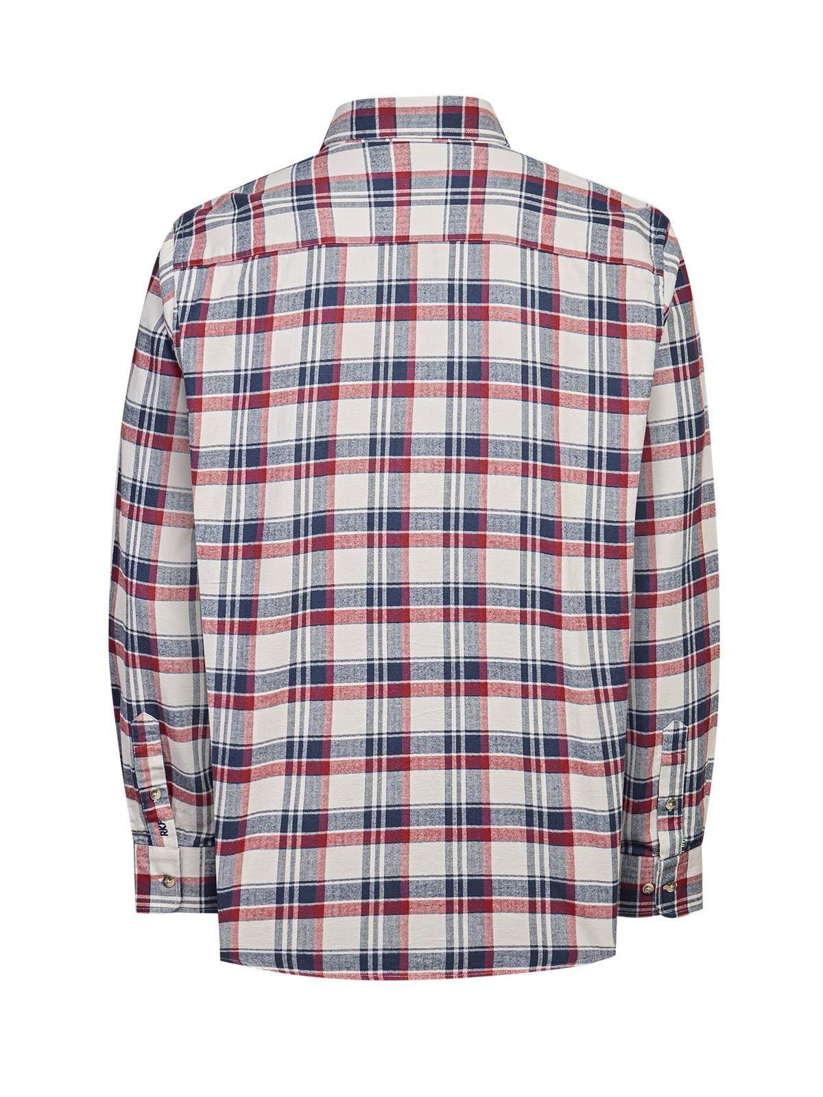 Camisa Algodón Orgánico Azul Hombre Flannel-1