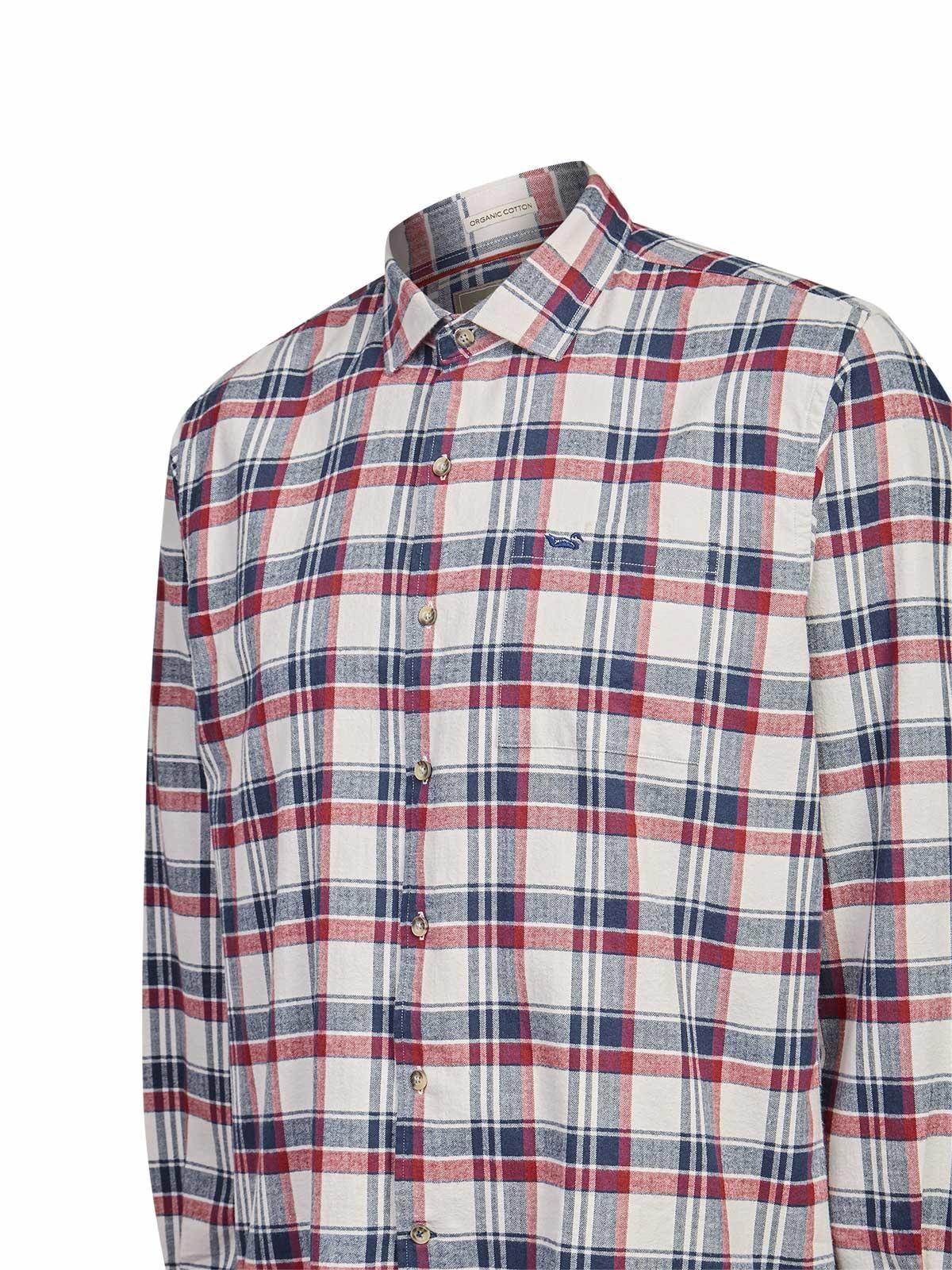 Camisa Algodón Orgánico Azul Hombre Flannel-3