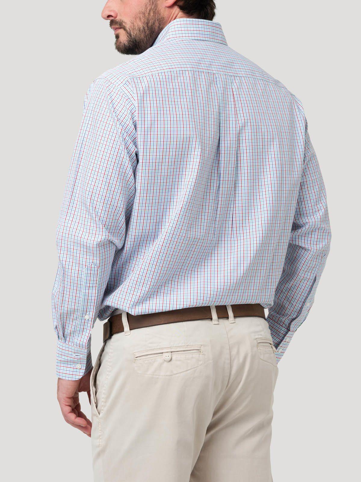 Camisa Libre de Arrugas Hombre Algodón Blanco-5