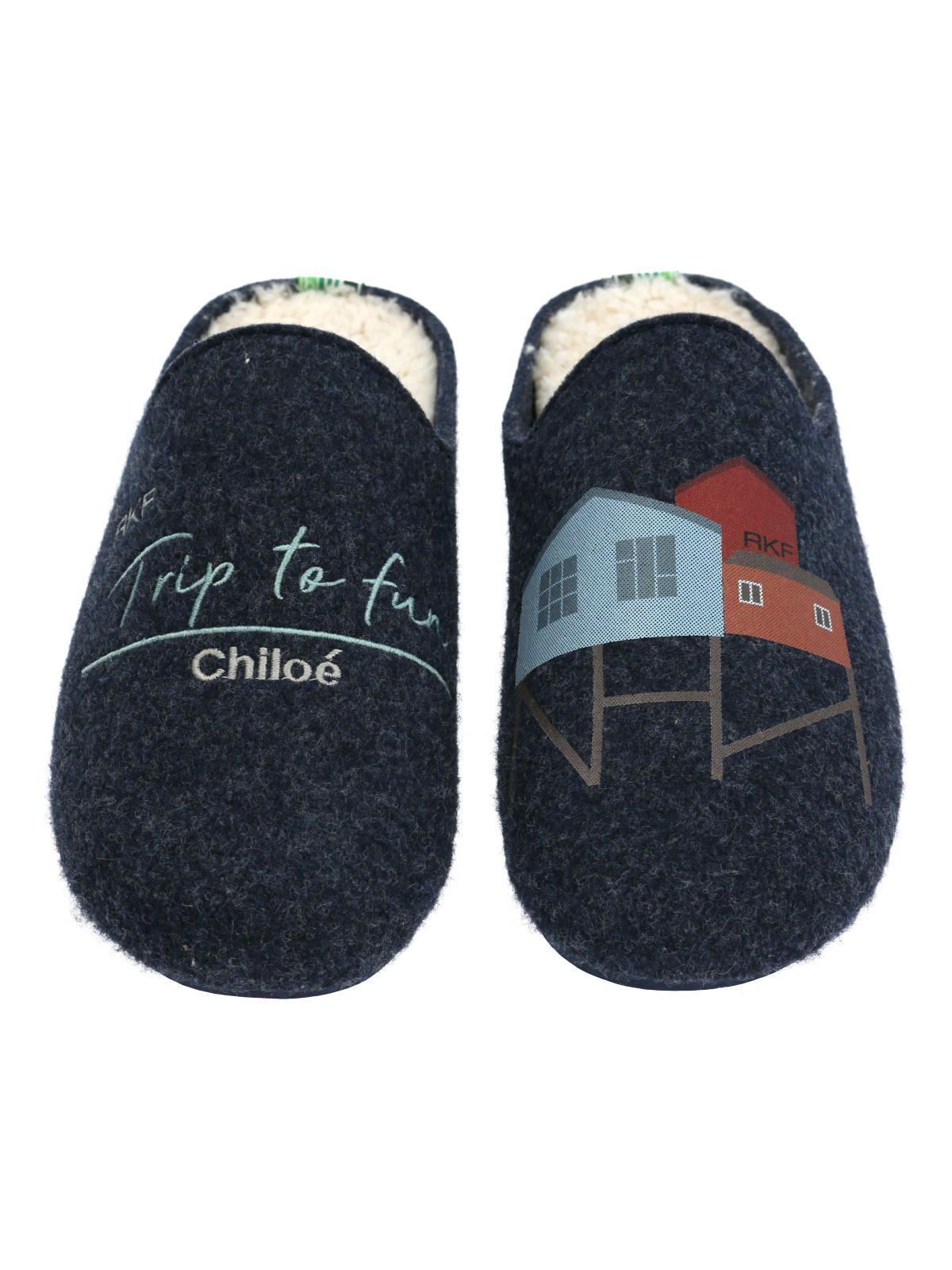 Pantufla Unisex Slipper Chiloé Azul-1