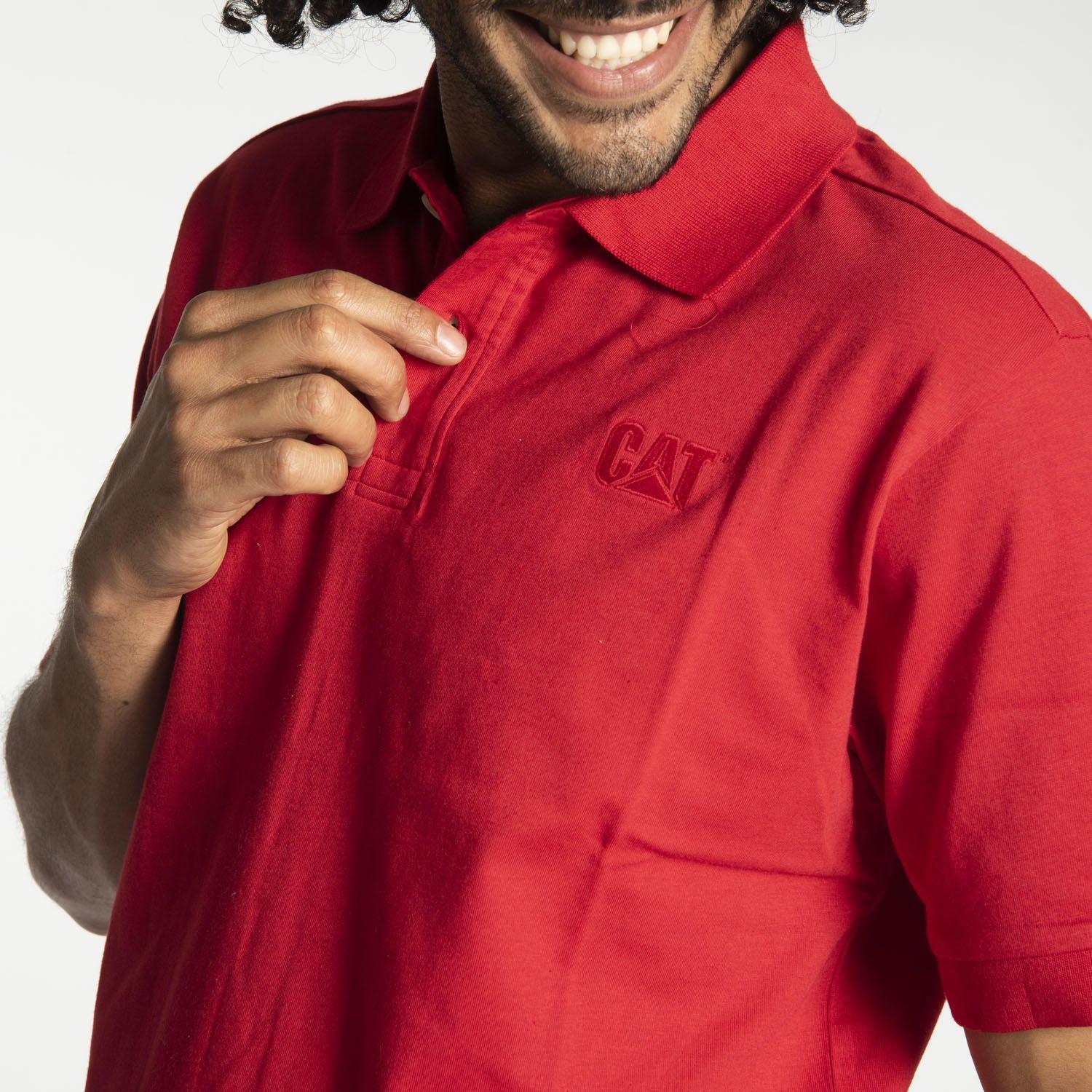 Polera Polo Hombre Fdtn Jersey Knit Pol Rojo-3