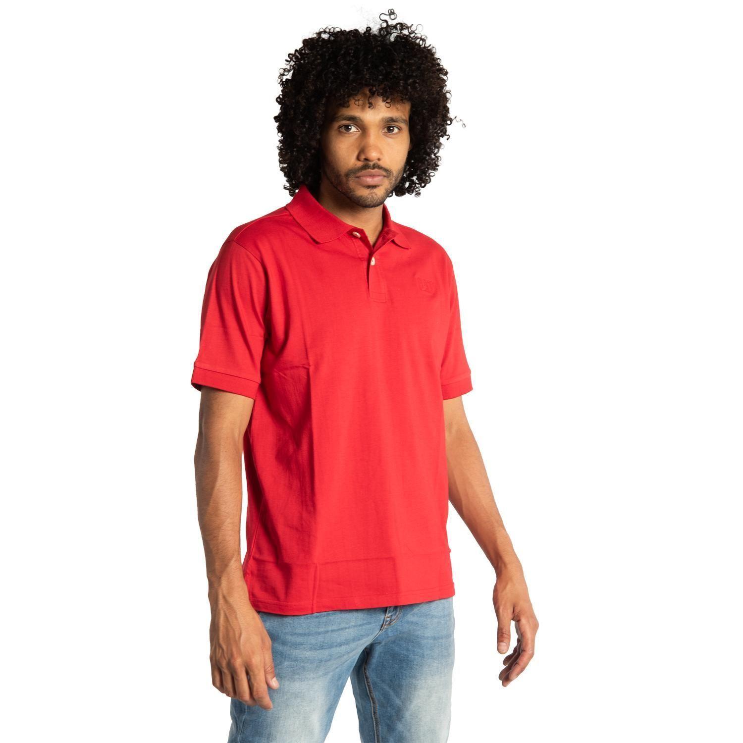 Polera Polo Hombre Fdtn Jersey Knit Pol Rojo-0