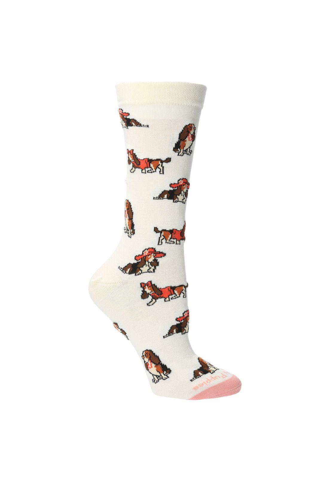 Pack 2 Calcetines Pack Basset Blanco Mujer-1