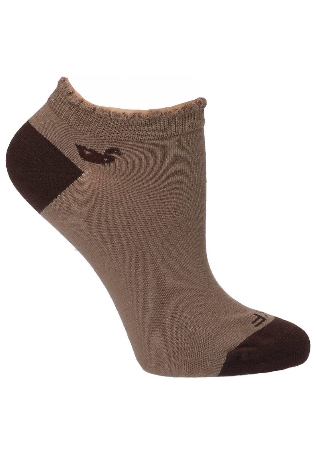 Calcetín Bambú Mujer Ped Ducky Taupe-0