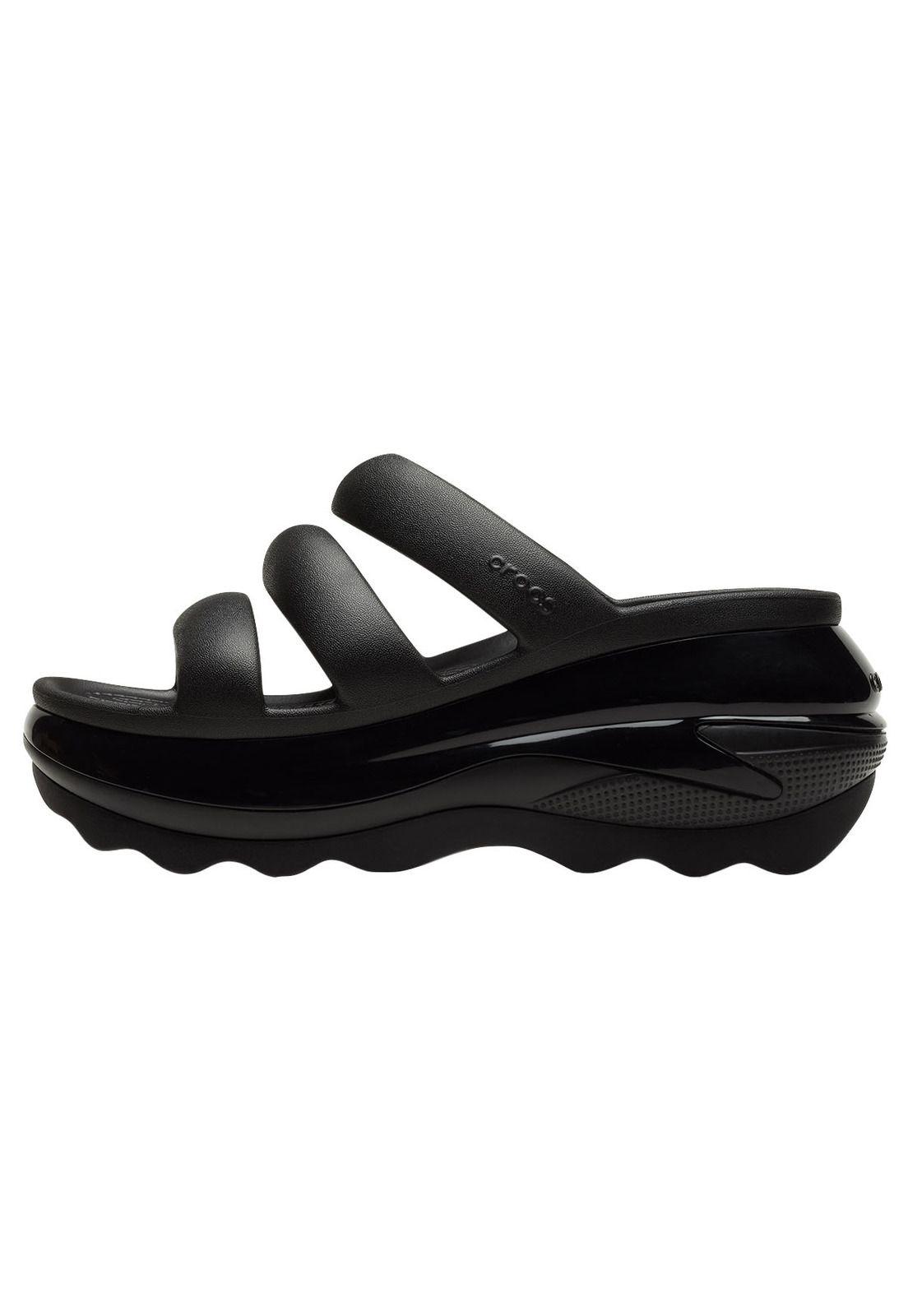 Sandalia Crocs Mujer Megacrush Tr Strap Negro-1