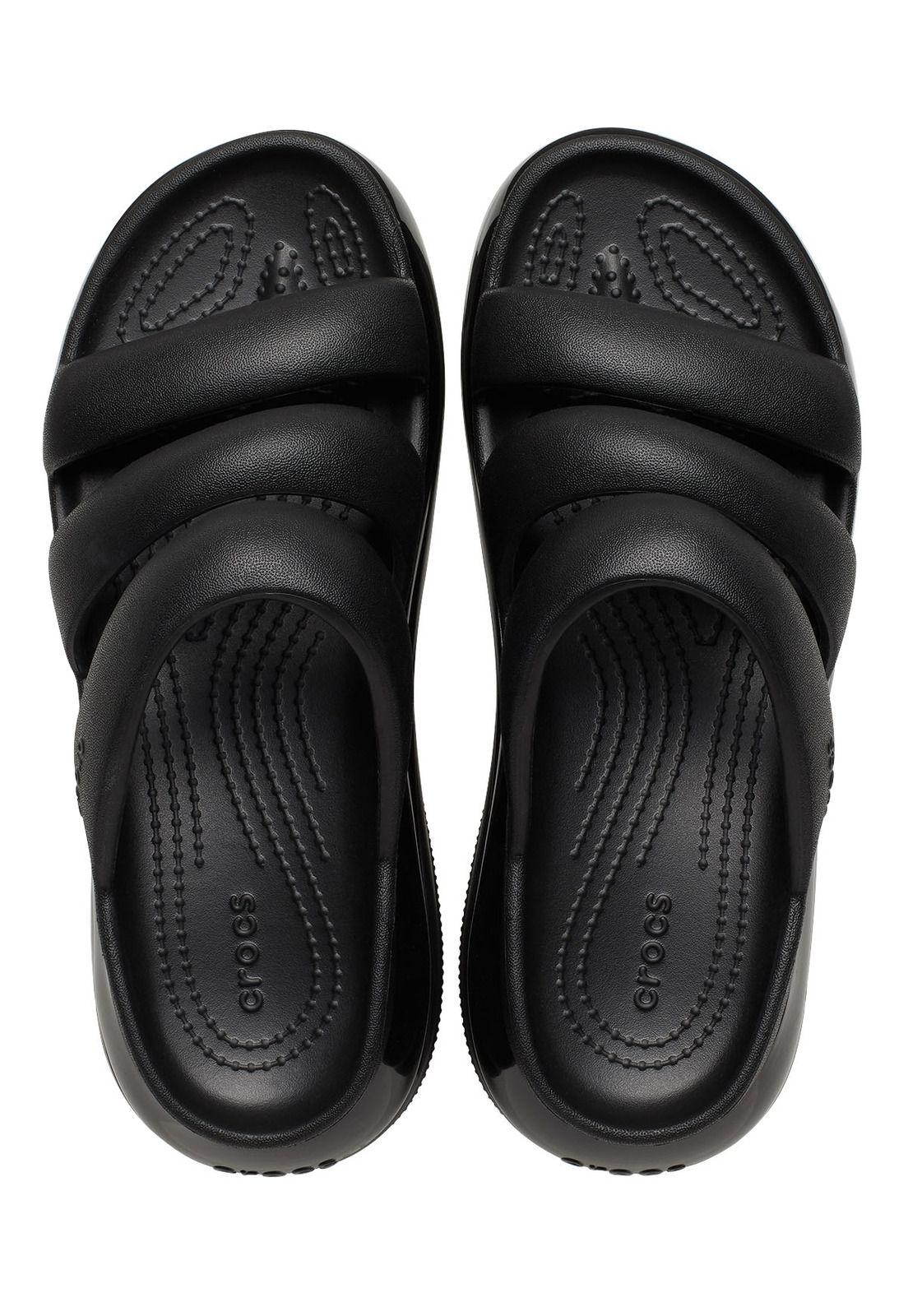 Sandalia Crocs Mujer Megacrush Tr Strap Negro-4