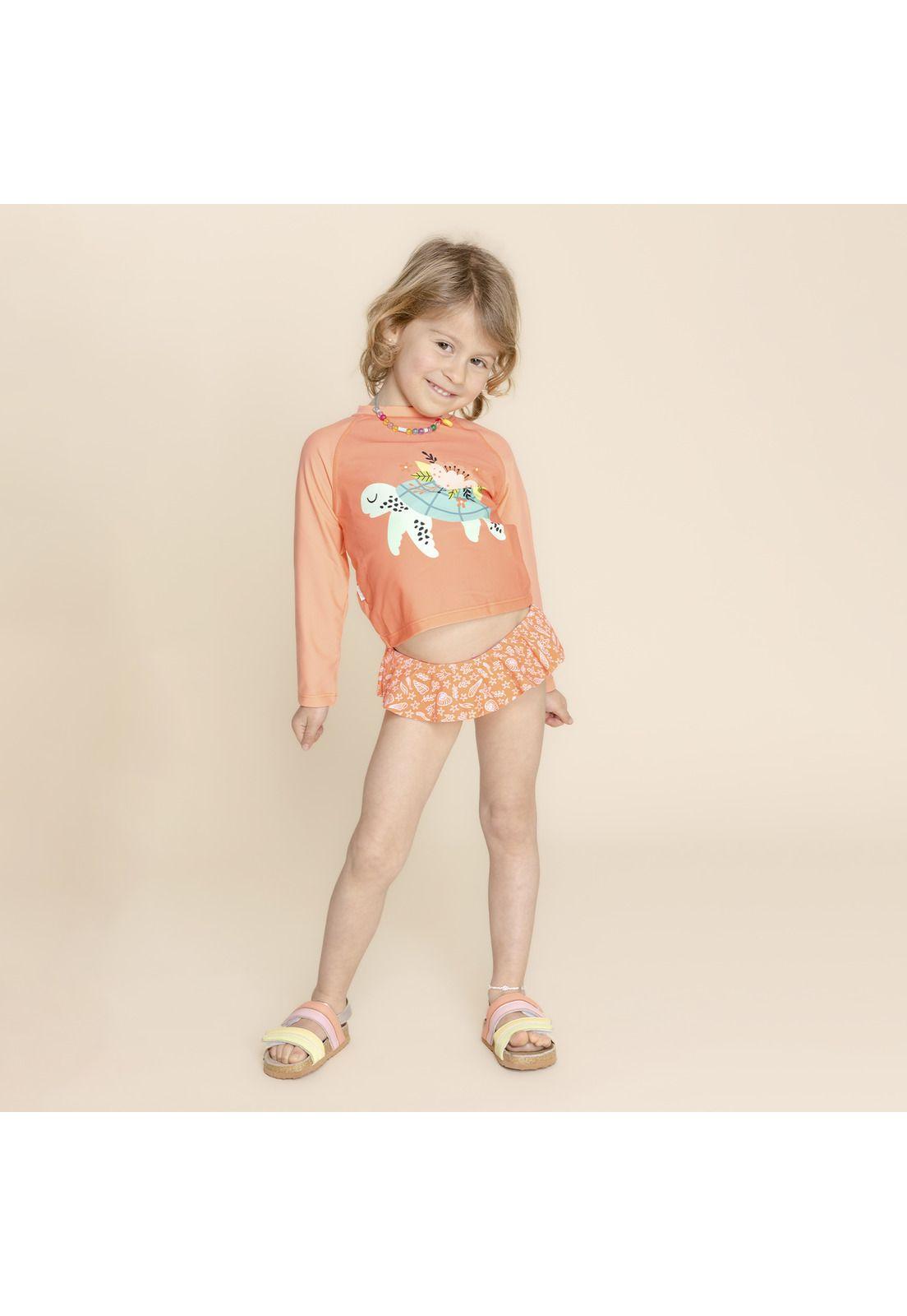 Traje De Baño Niña Arena (1-3) Coral-3