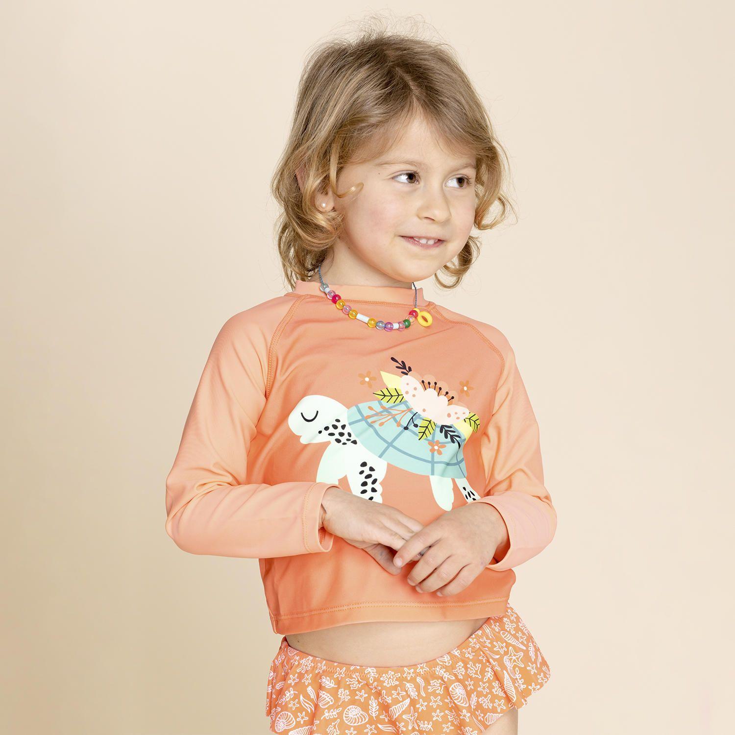 Traje De Baño Niña Arena (1-3) Coral-4