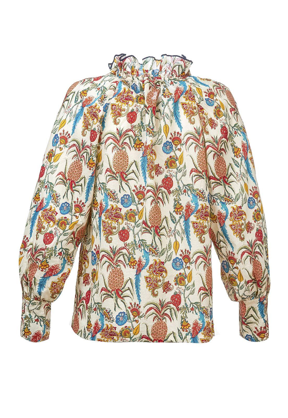 Blusa Algodón Orgánico Arga Naranja Mujer-1