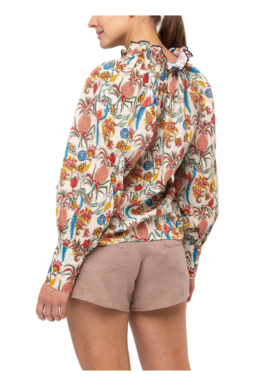 Blusa Algodón Orgánico Arga Naranja Mujer-5