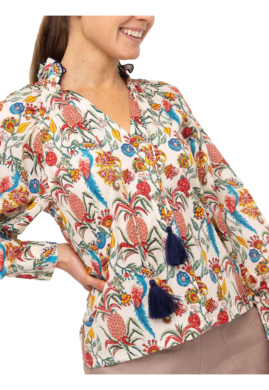 Blusa Algodón Orgánico Arga Naranja Mujer-6