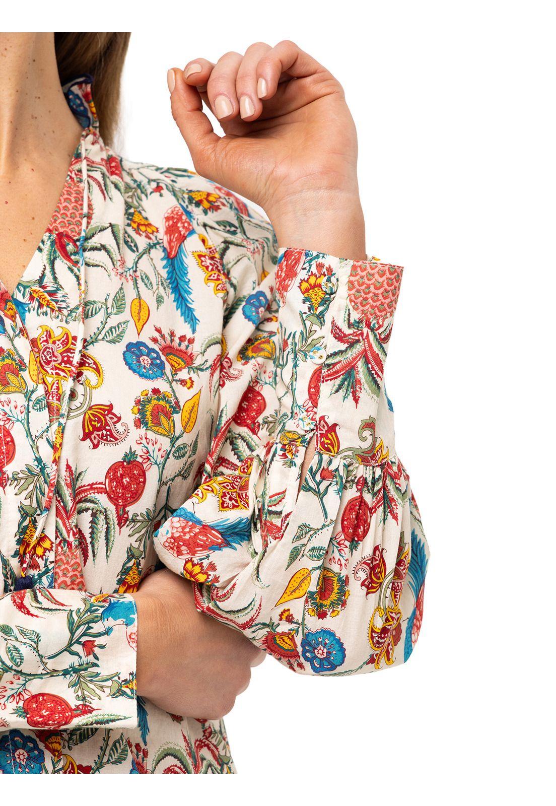 Blusa Algodón Orgánico Arga Naranja Mujer-7