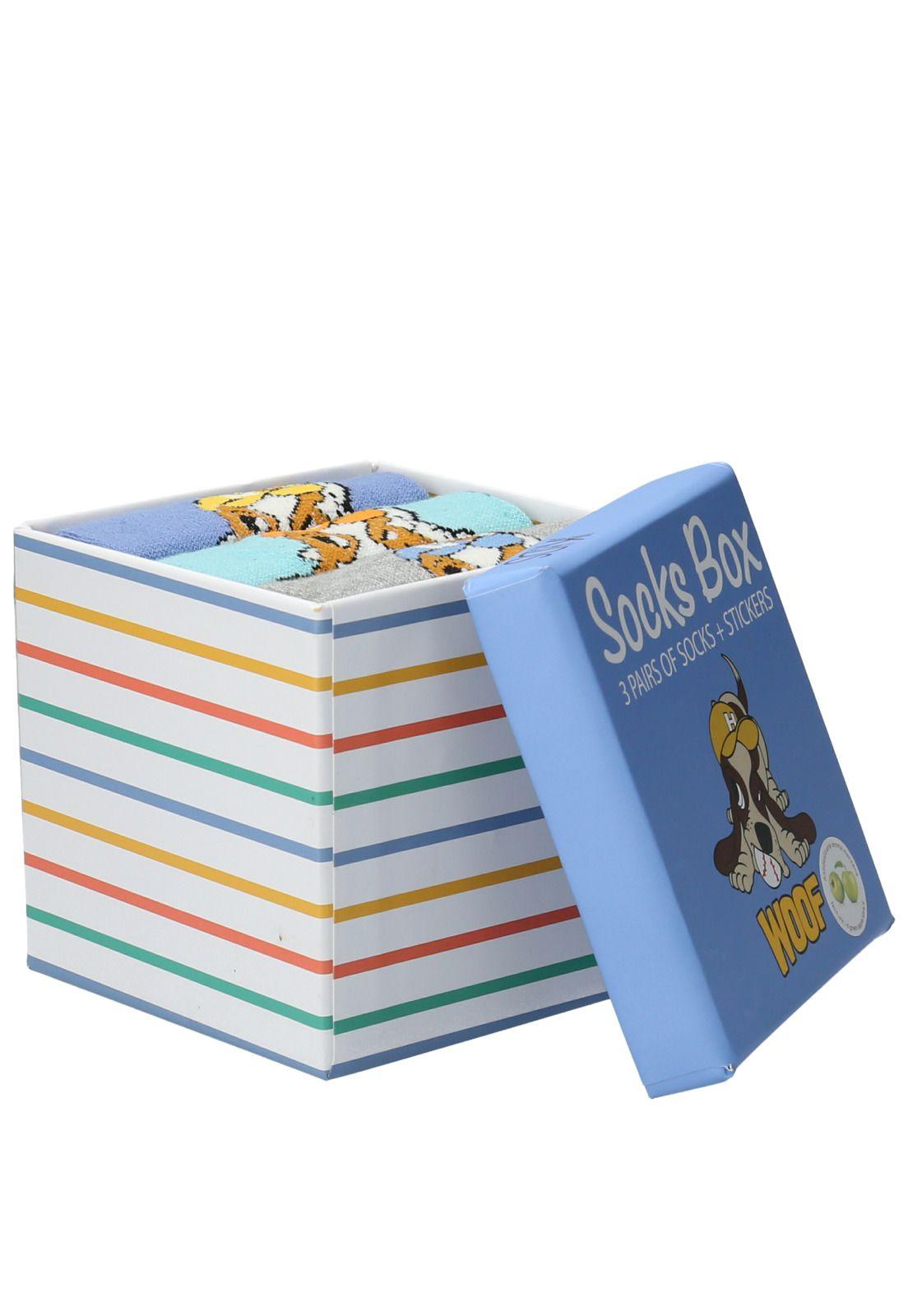 Pack 3 Calcetines Gift Baseb Azul Niño-2