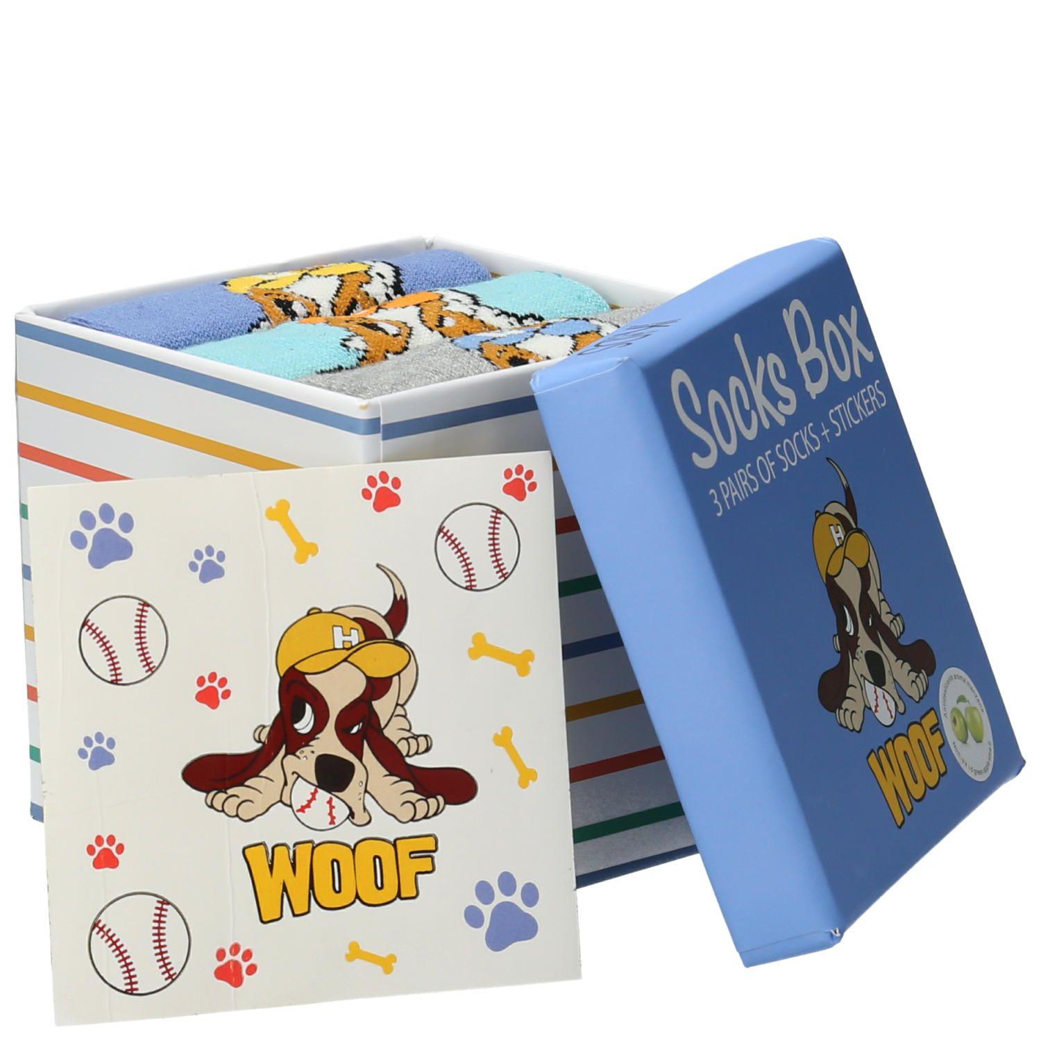 Pack 3 Calcetines Gift Baseb Azul Niño-1