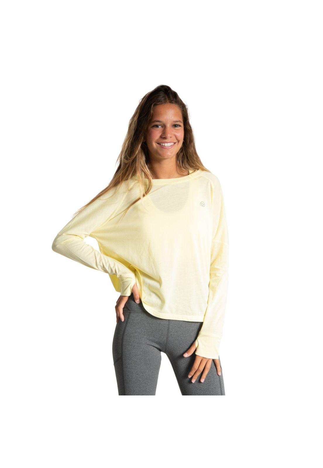 Polera M/L Mujer Ls T-Shirt Cata Amarillo-0