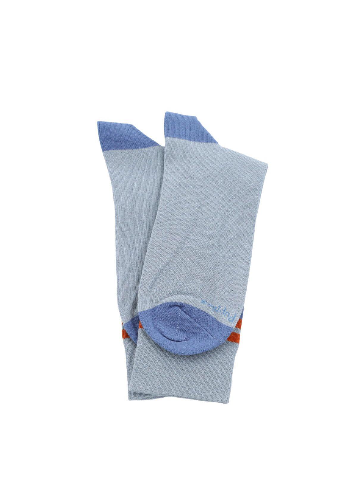 Calcetín Algodón Hombre C Cuff Dogblock Azul-2