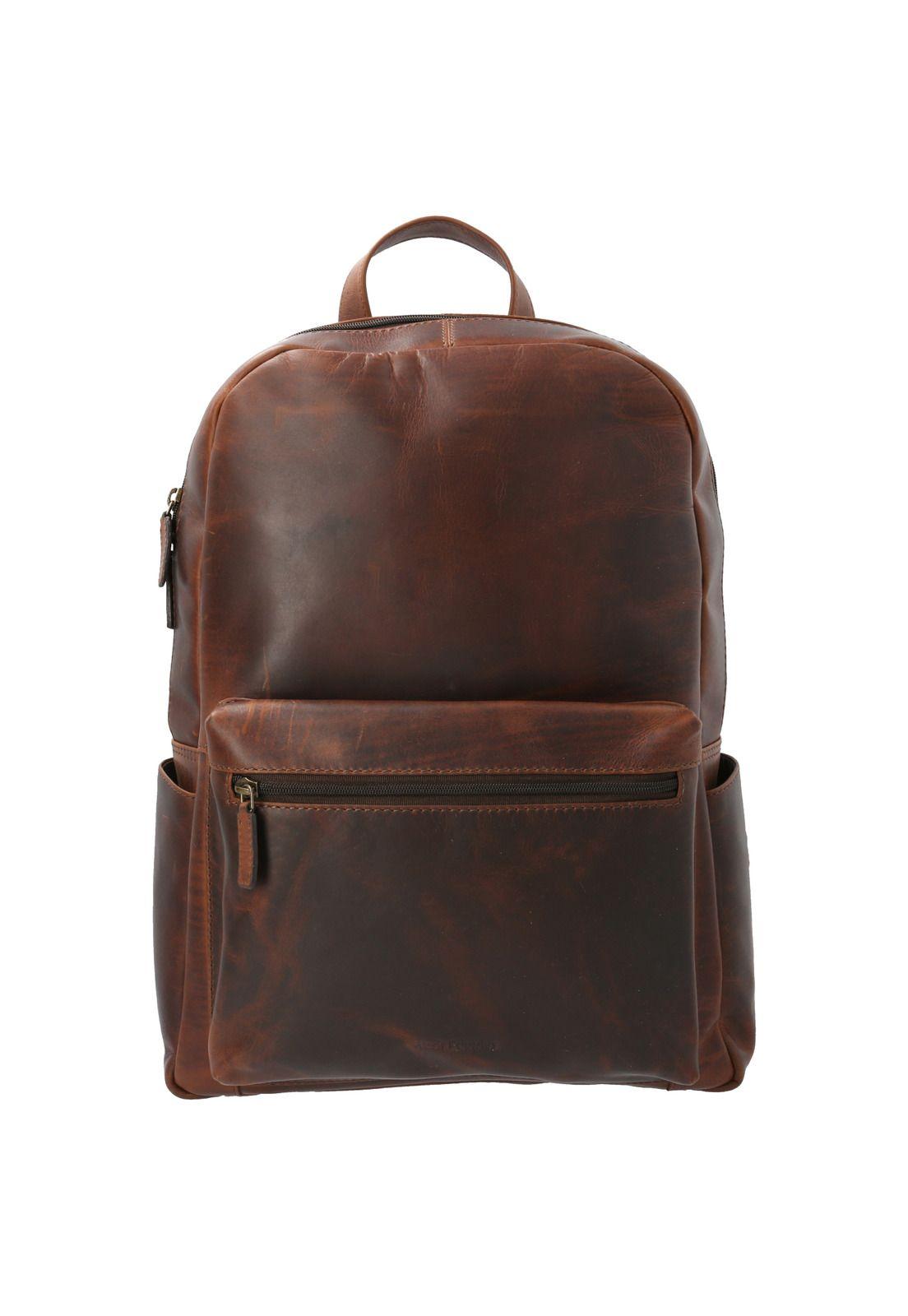 Mochila Cuero Hombre St Ethan Back Café-0