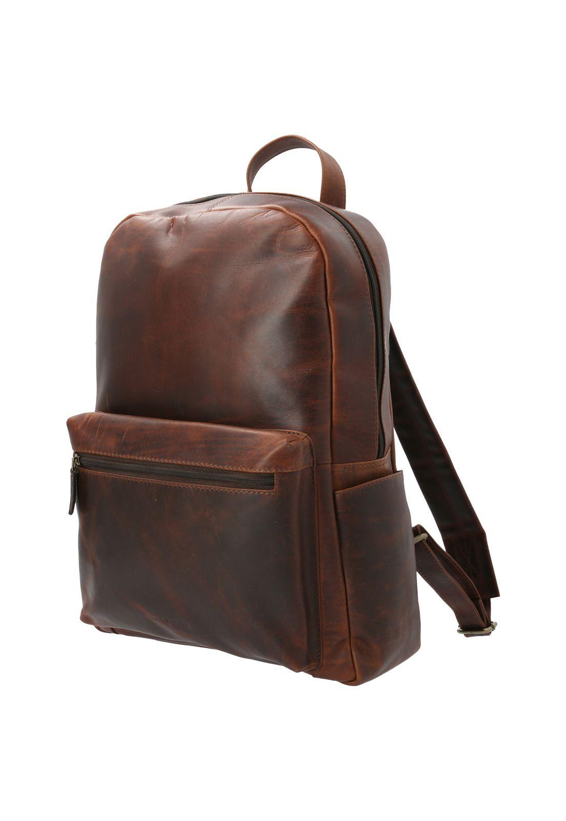 Mochila Cuero Hombre St Ethan Back Café-1