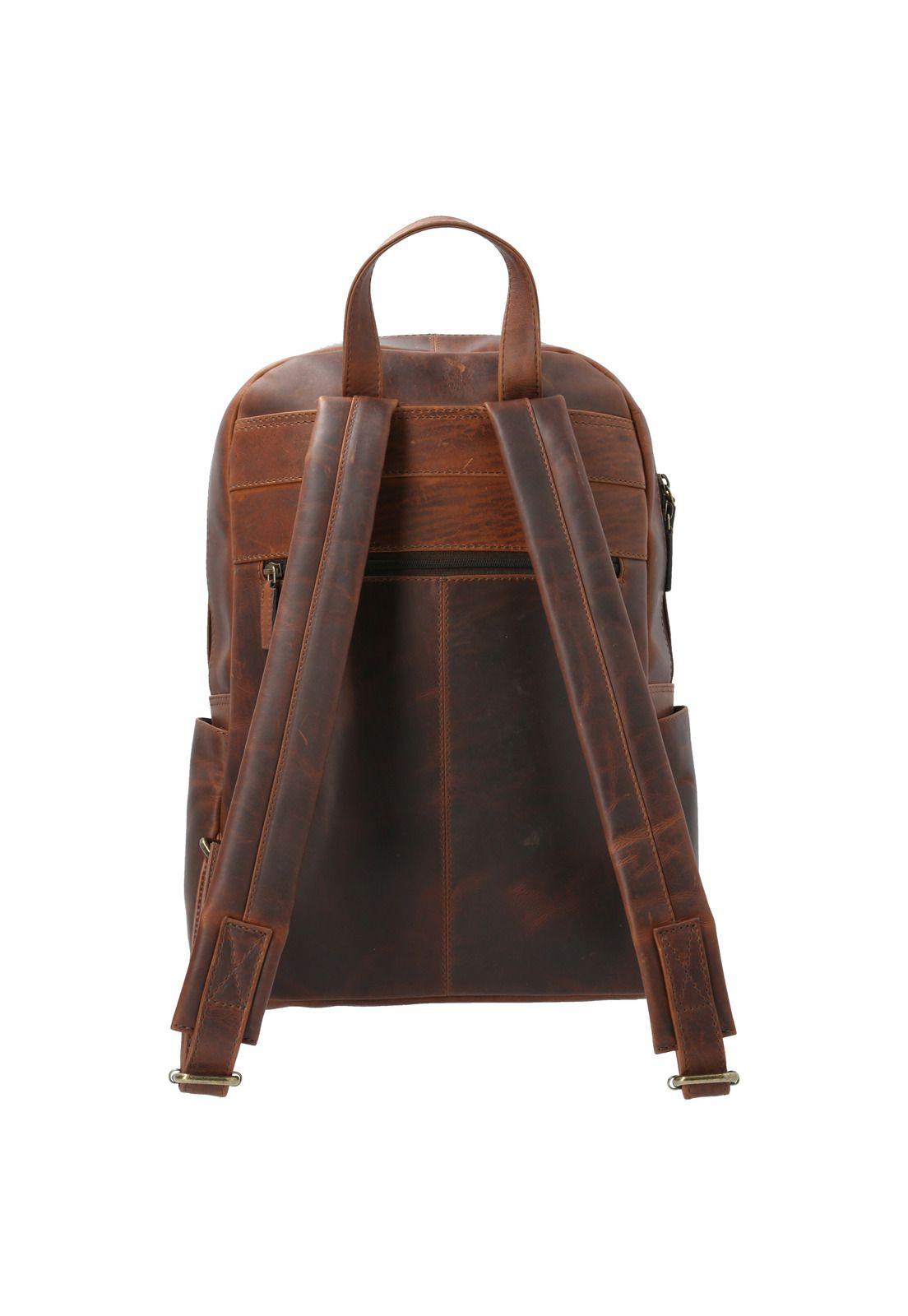 Mochila Cuero Hombre St Ethan Back Café-2
