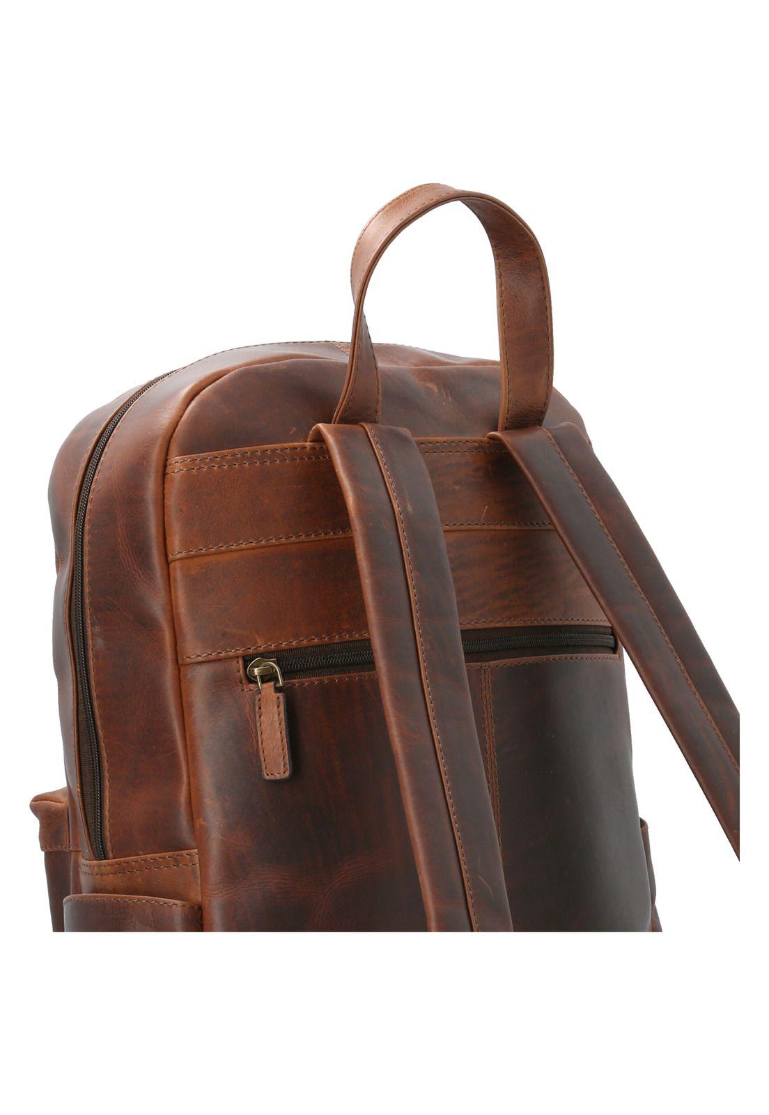 Mochila Cuero Hombre St Ethan Back Café-5
