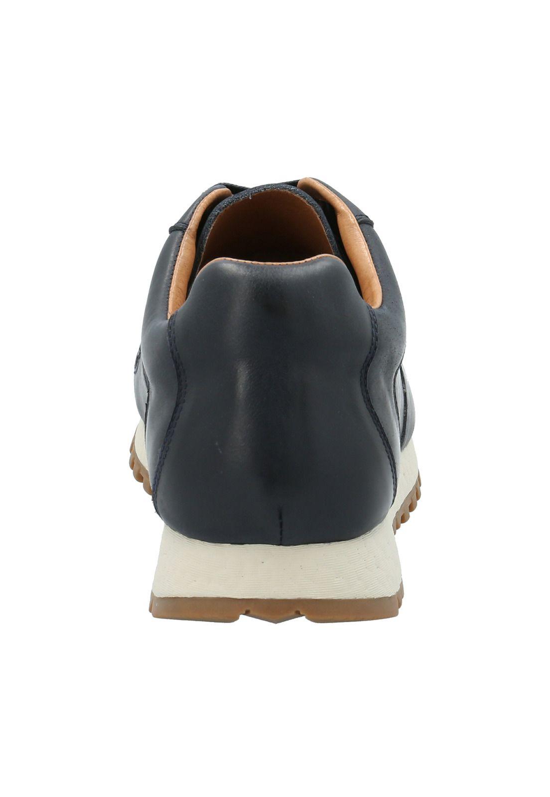 Zapatilla Cuero Hombre Fleir Azul -5
