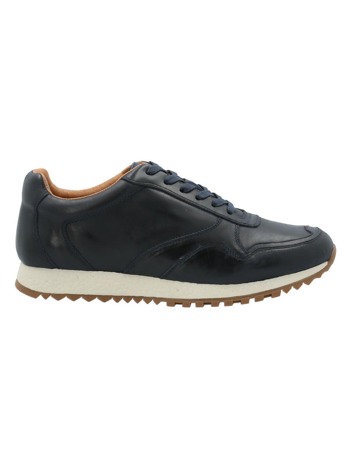 Zapatilla Cuero Hombre Fleir Azul -0