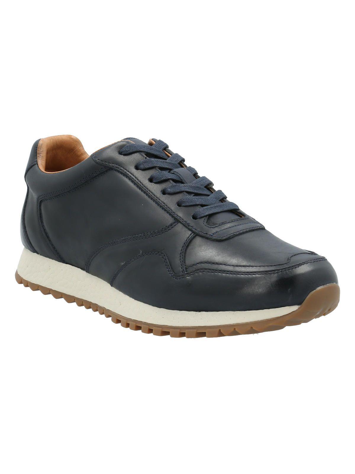 Zapatilla Cuero Hombre Fleir Azul -1