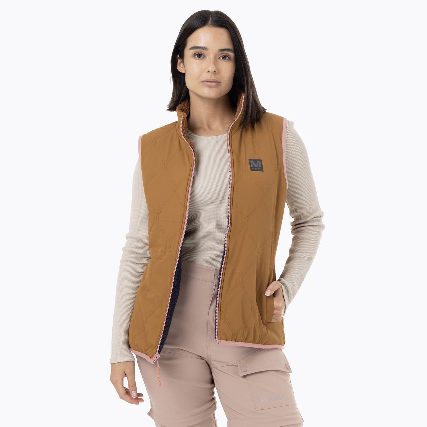 Polar Sin Mangas Mujer Sherpa Reversible Azul-7