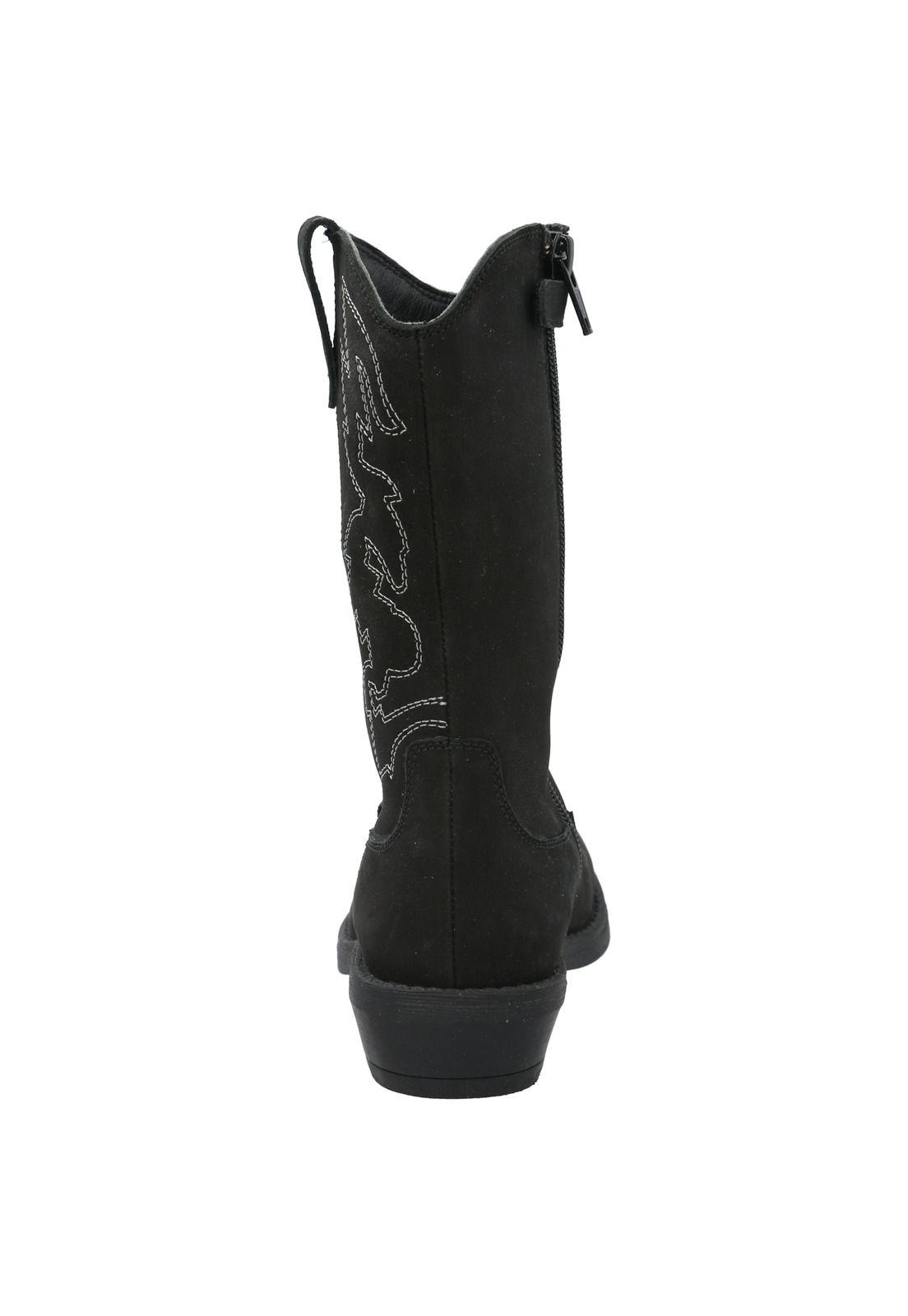 Bota Cuero Niña New Texas Negro-6