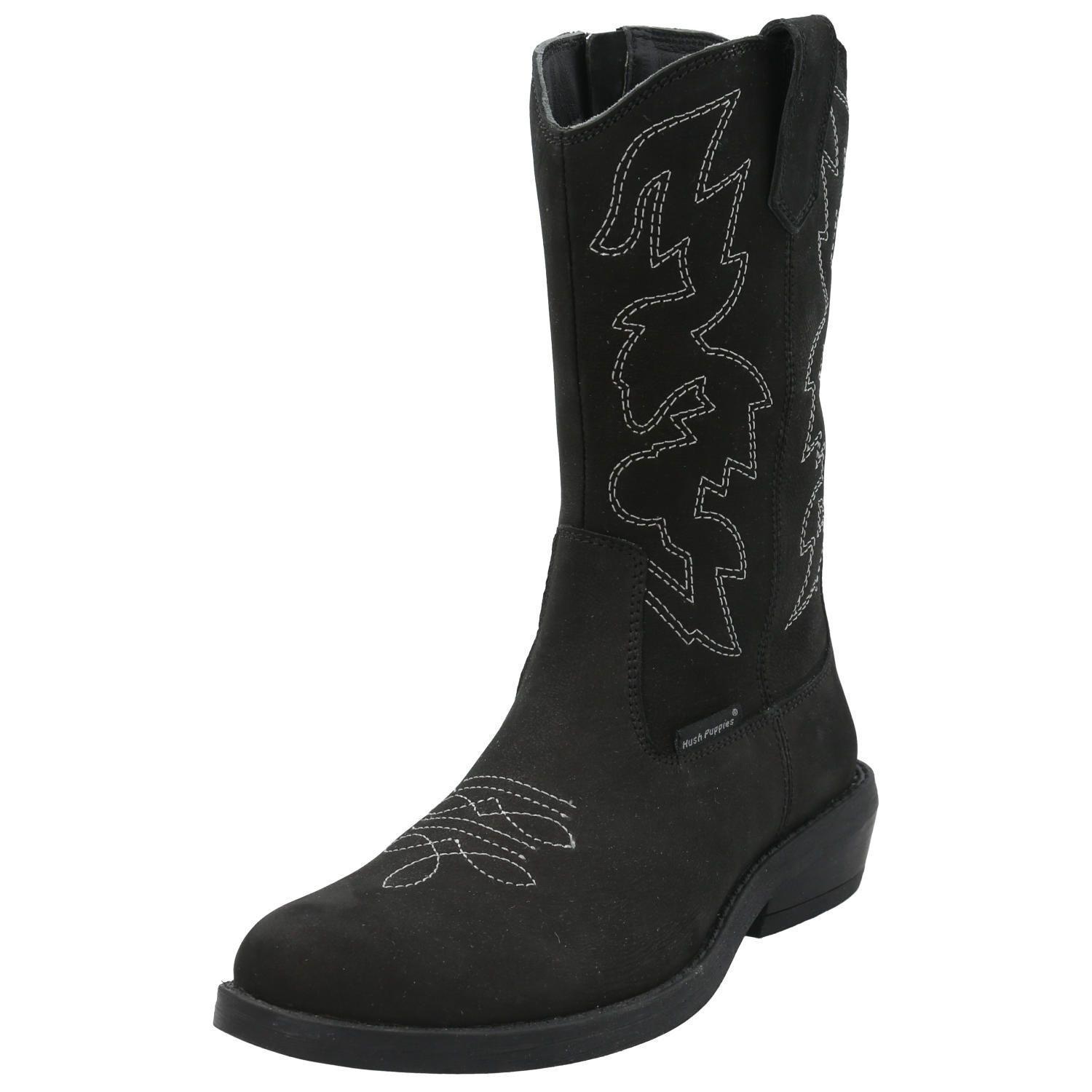 Bota Cuero Niña New Texas Negro-1