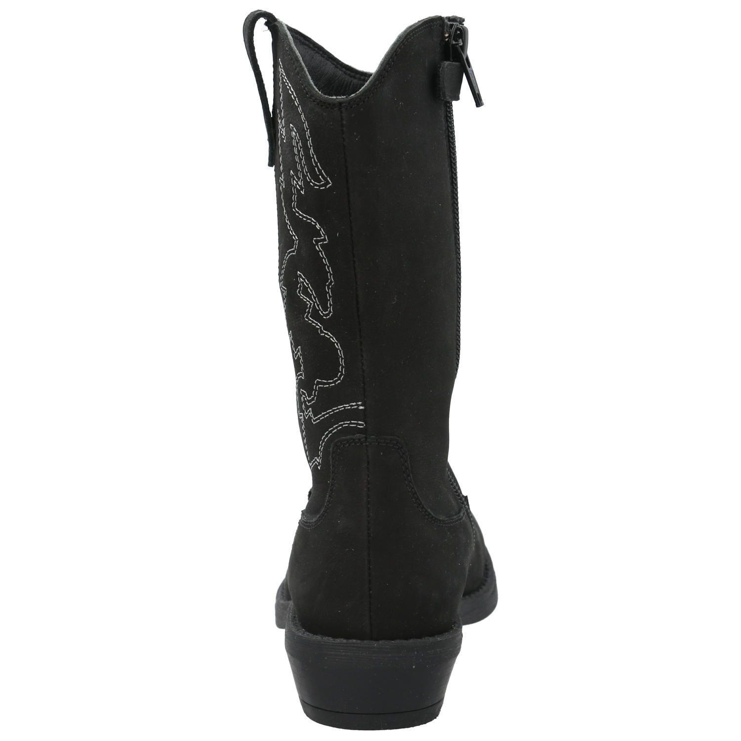 Bota Cuero Niña New Texas Negro-6
