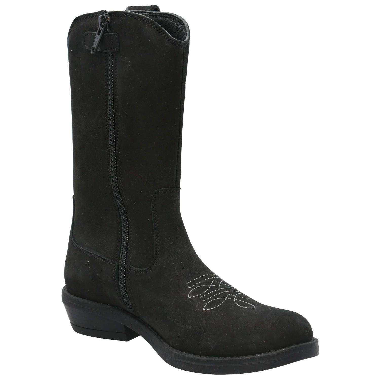 Bota Cuero Niña New Texas Negro-3