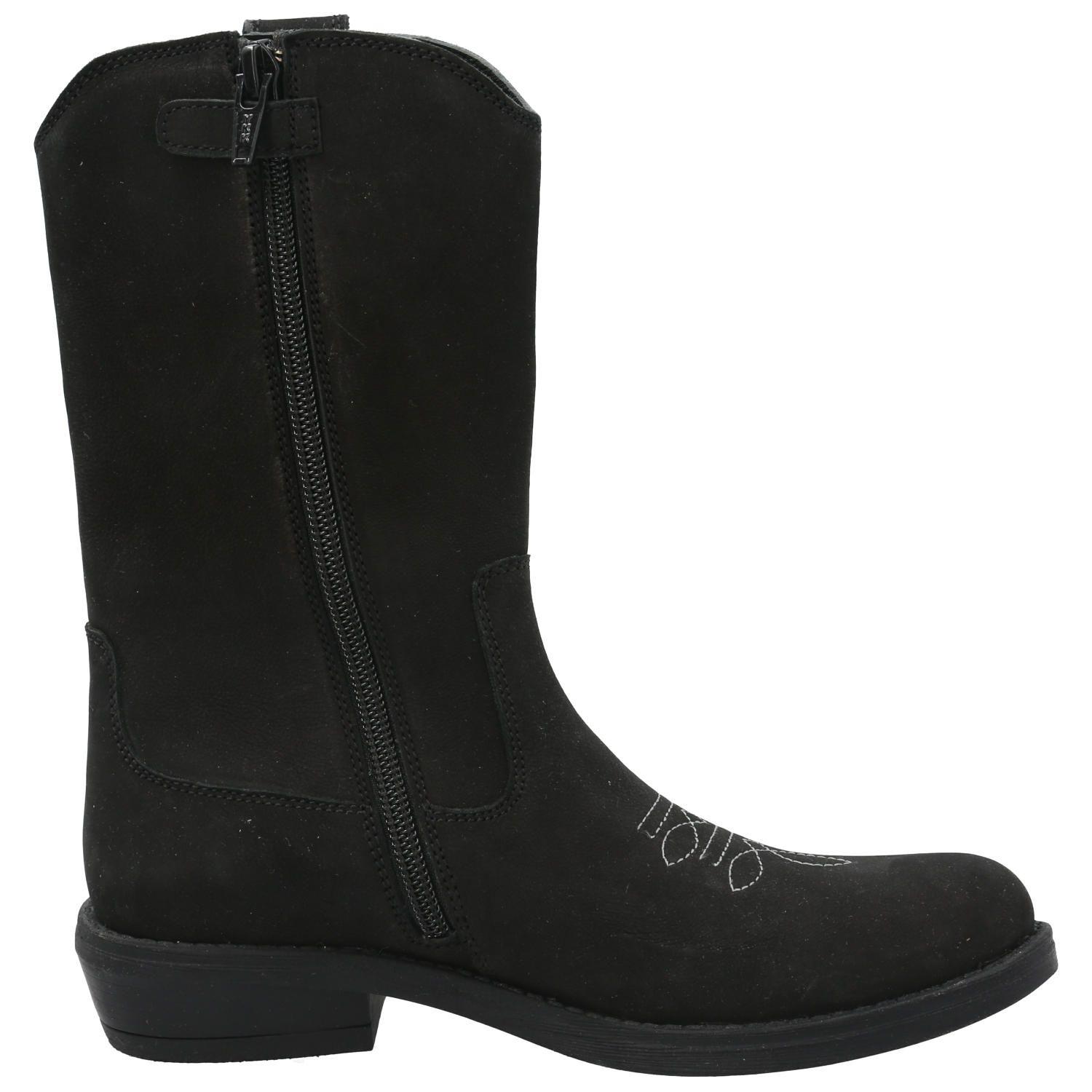 Bota Cuero Niña New Texas Negro-4