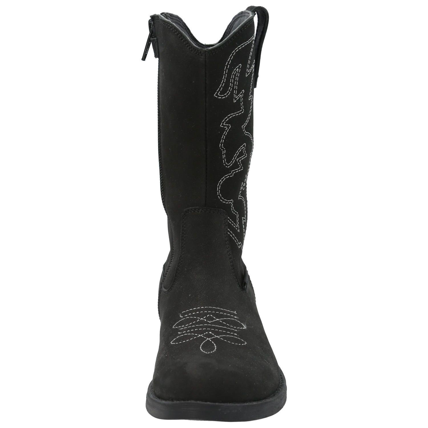 Bota Cuero Niña New Texas Negro-5