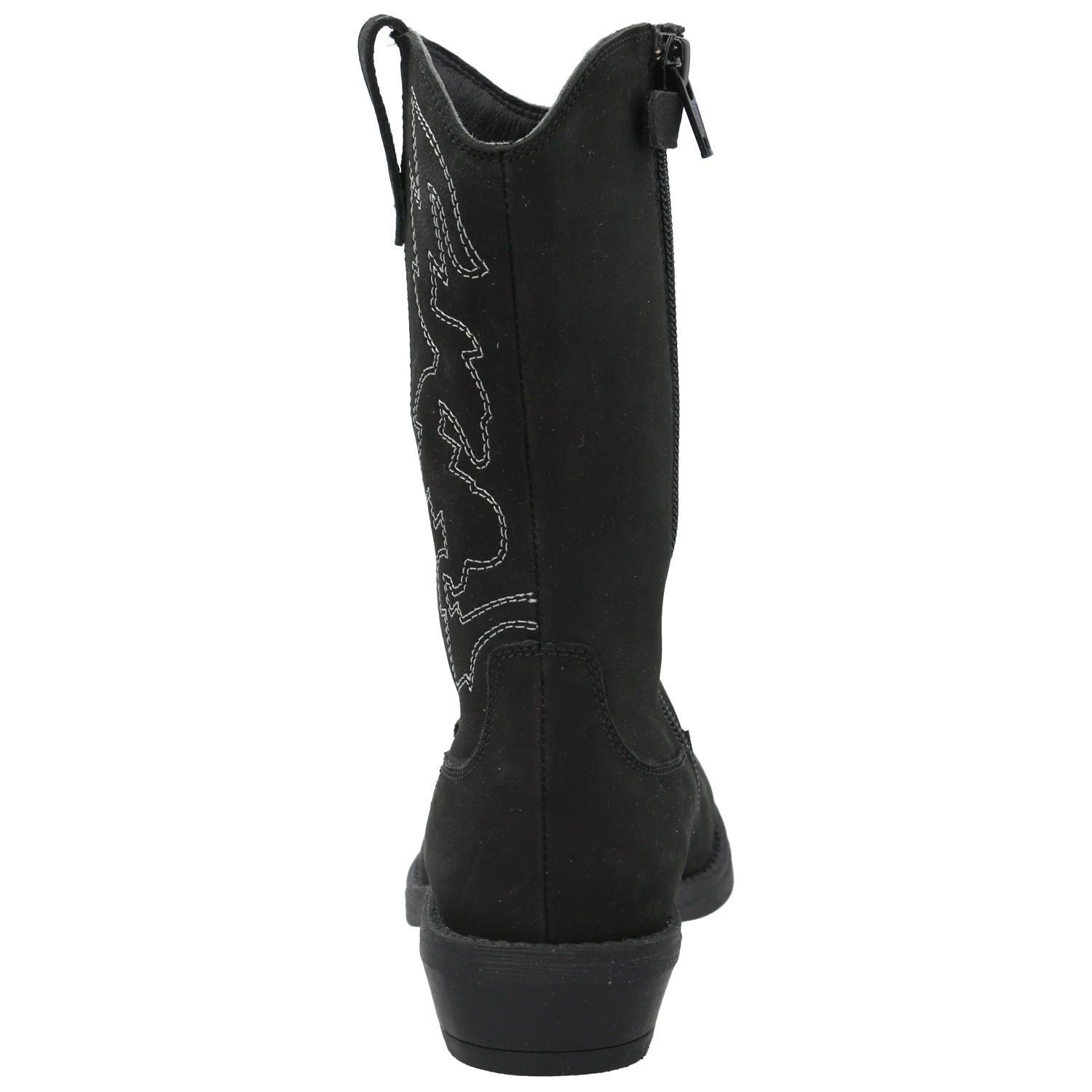 Bota Cuero Niña New Texas Negro-6